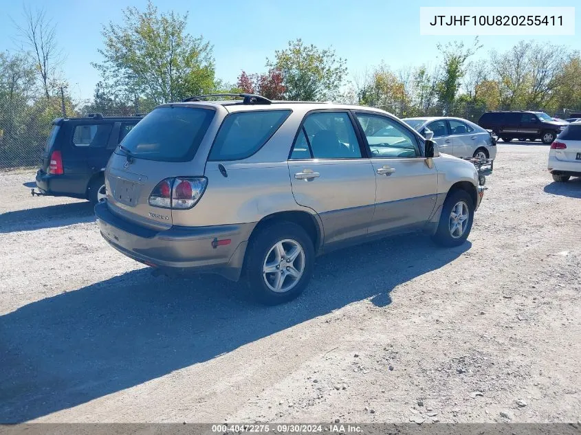 2002 Lexus Rx 300 VIN: JTJHF10U820255411 Lot: 40472275