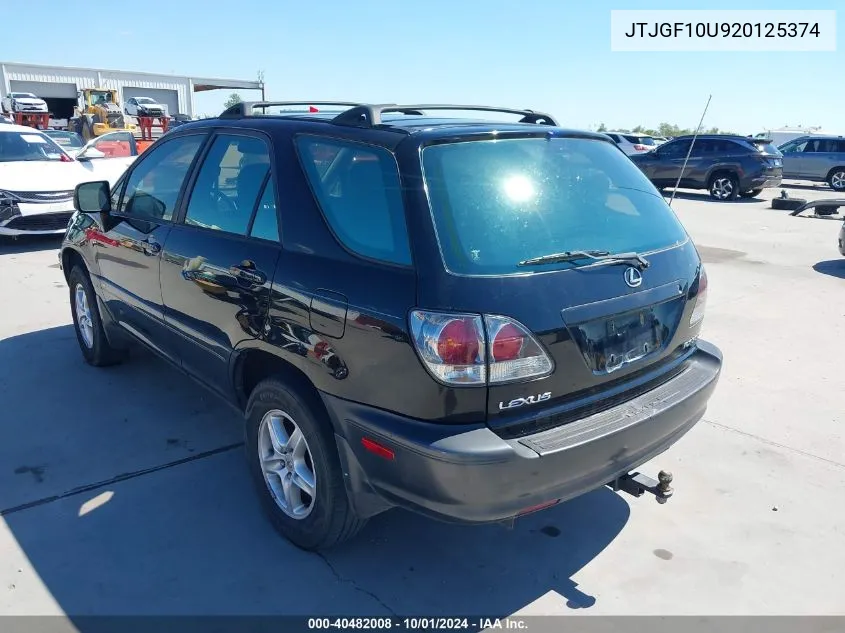 2002 Lexus Rx 300 VIN: JTJGF10U920125374 Lot: 40482008