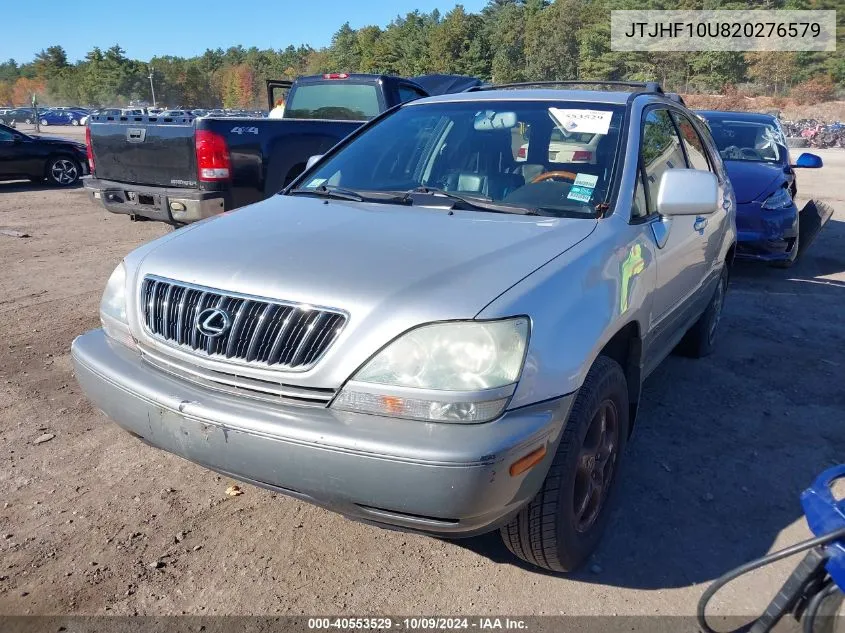 2002 Lexus Rx 300 VIN: JTJHF10U820276579 Lot: 40553529