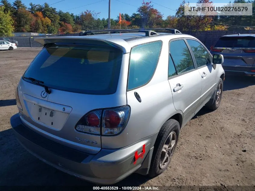 2002 Lexus Rx 300 VIN: JTJHF10U820276579 Lot: 40553529