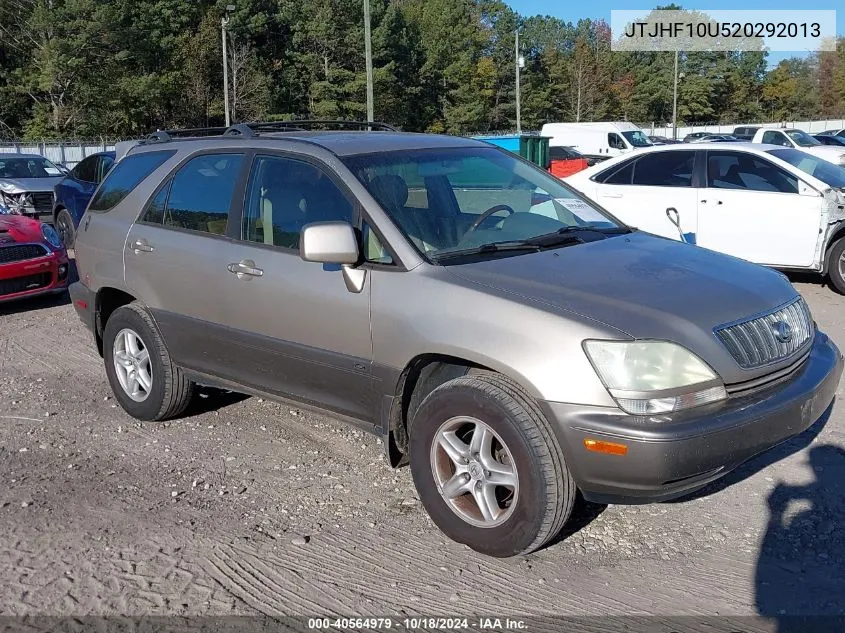 2002 Lexus Rx 300 VIN: JTJHF10U520292013 Lot: 40564979