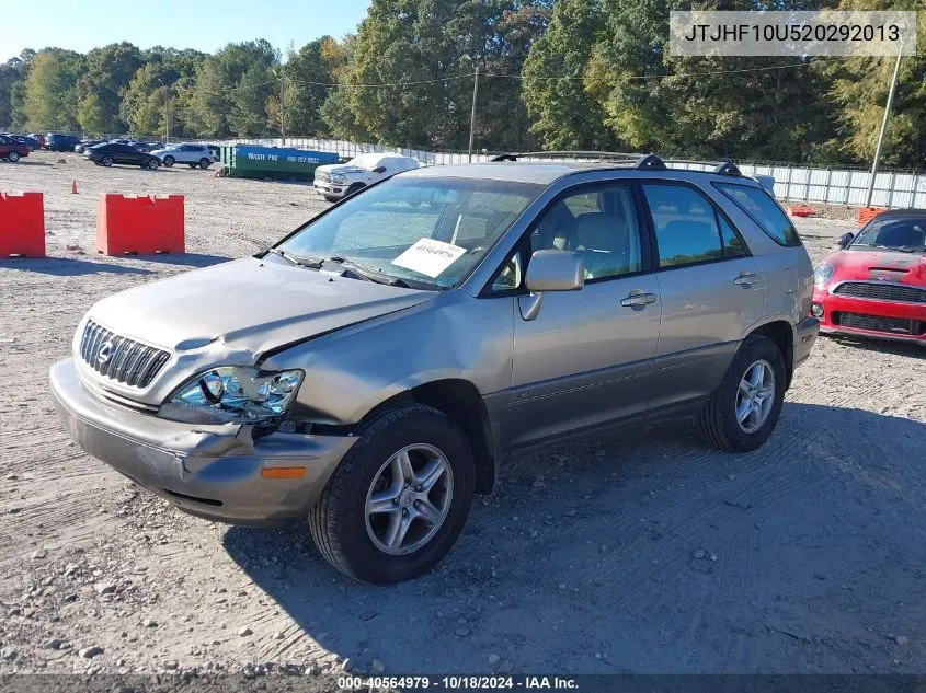 2002 Lexus Rx 300 VIN: JTJHF10U520292013 Lot: 40564979