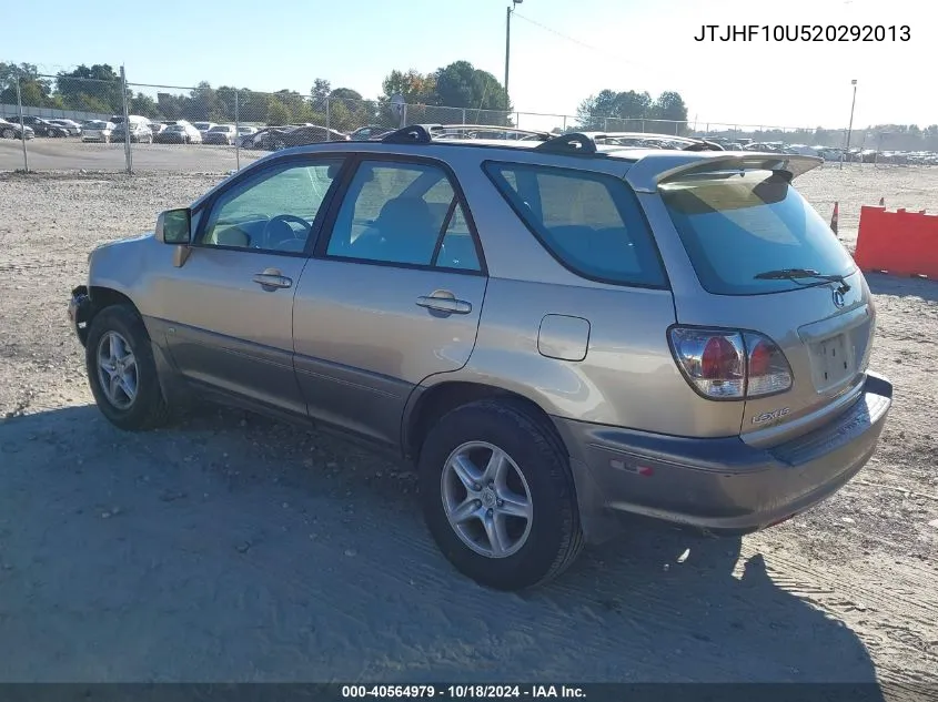 2002 Lexus Rx 300 VIN: JTJHF10U520292013 Lot: 40564979