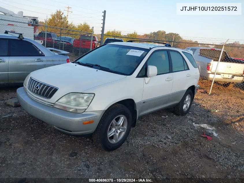 2002 Lexus Rx 300 VIN: JTJHF10U120251572 Lot: 40696375