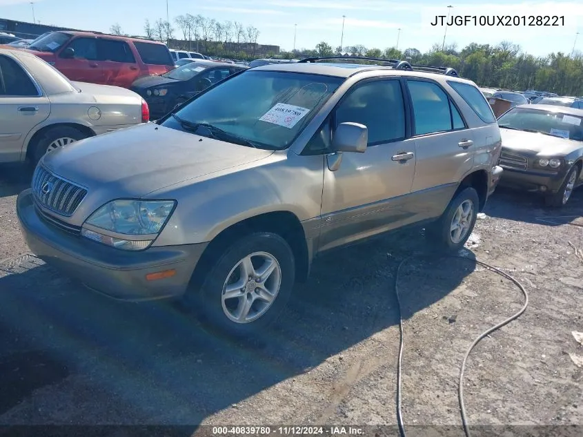 2002 Lexus Rx 300 VIN: JTJGF10UX20128221 Lot: 40839780