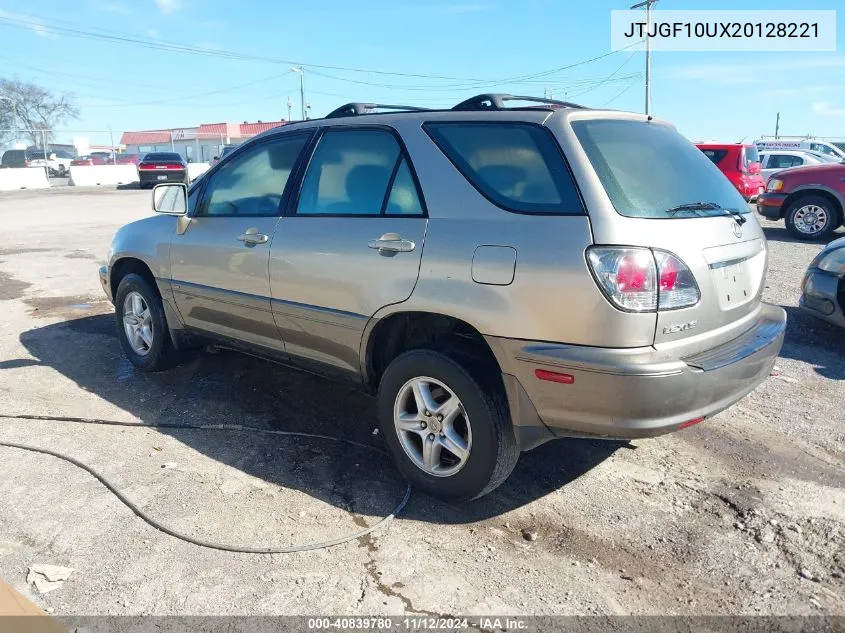 2002 Lexus Rx 300 VIN: JTJGF10UX20128221 Lot: 40839780