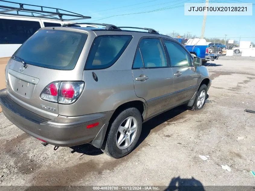 2002 Lexus Rx 300 VIN: JTJGF10UX20128221 Lot: 40839780