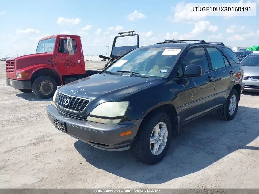 2003 Lexus Rx 300 VIN: JTJGF10UX30160491 Lot: 39899253