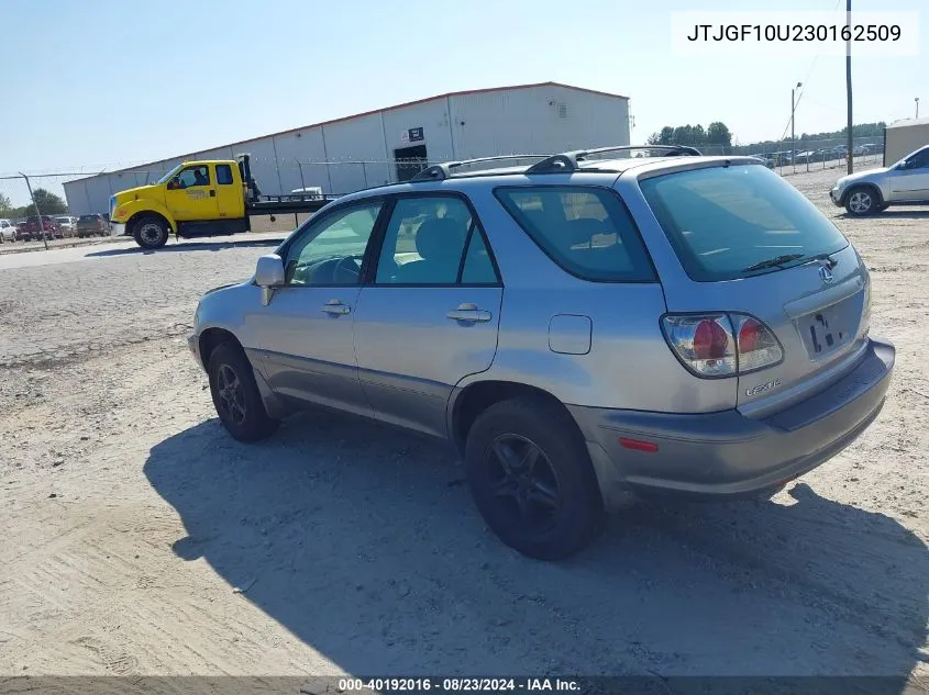 2003 Lexus Rx 300 VIN: JTJGF10U230162509 Lot: 40192016