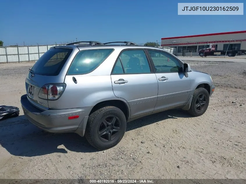 2003 Lexus Rx 300 VIN: JTJGF10U230162509 Lot: 40192016