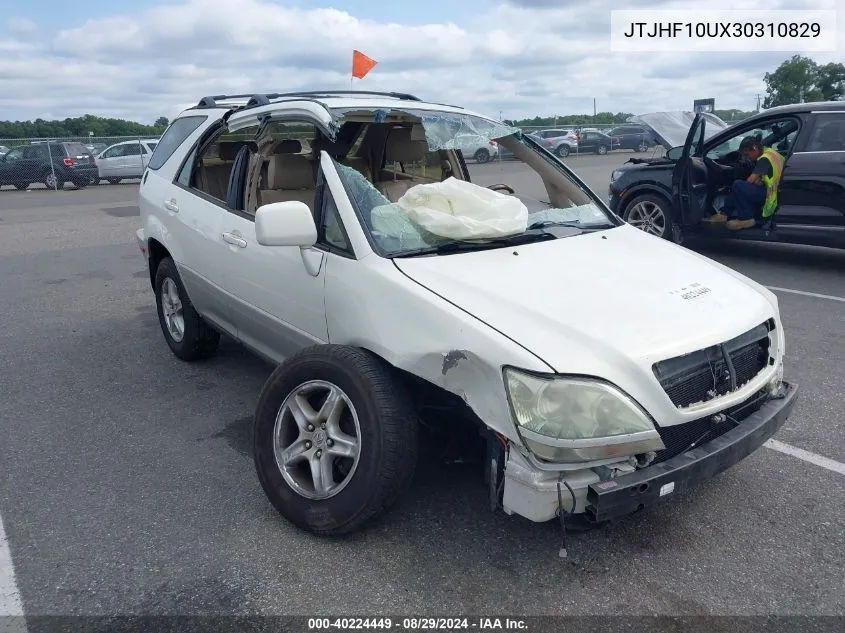 2003 Lexus Rx 300 VIN: JTJHF10UX30310829 Lot: 40224449