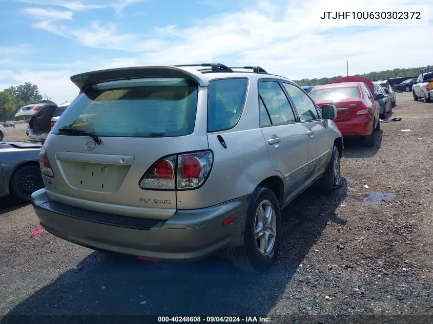 2003 Lexus Rx 300 VIN: JTJHF10U630302372 Lot: 40248608