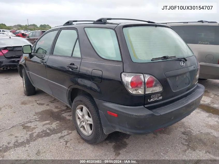 2003 Lexus Rx 300 VIN: JTJGF10UX30154707 Lot: 40253453