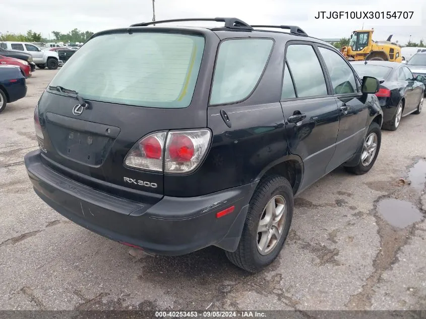 2003 Lexus Rx 300 VIN: JTJGF10UX30154707 Lot: 40253453