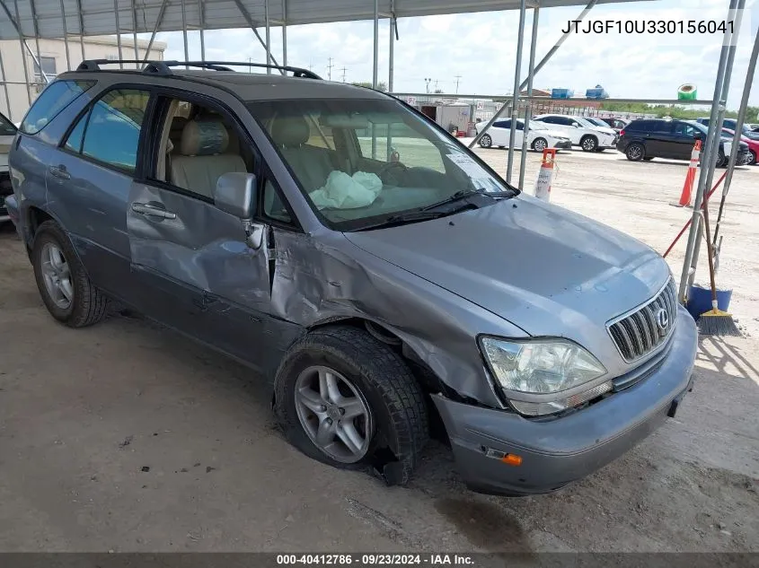 2003 Lexus Rx 300 VIN: JTJGF10U330156041 Lot: 40412786