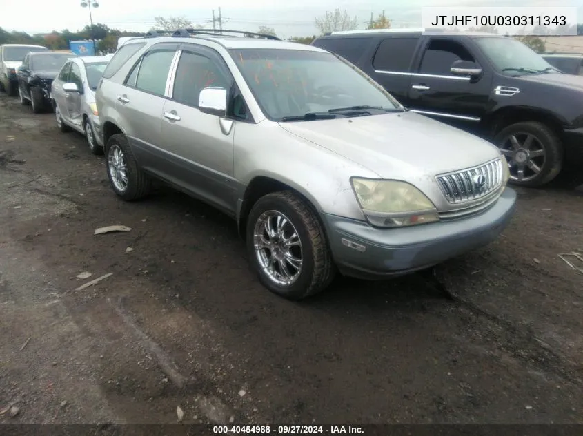 2003 Lexus Rx 300 VIN: JTJHF10U030311343 Lot: 40454988