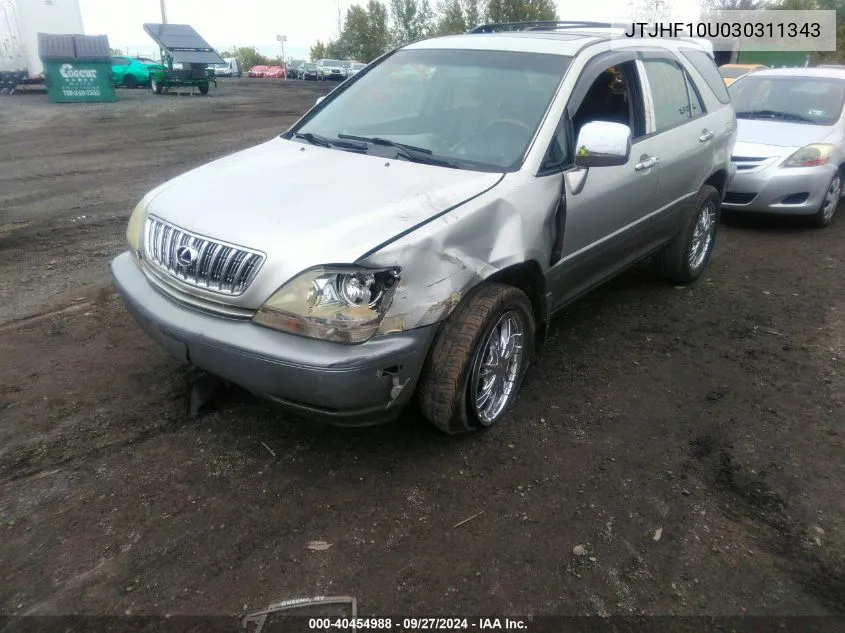 2003 Lexus Rx 300 VIN: JTJHF10U030311343 Lot: 40454988