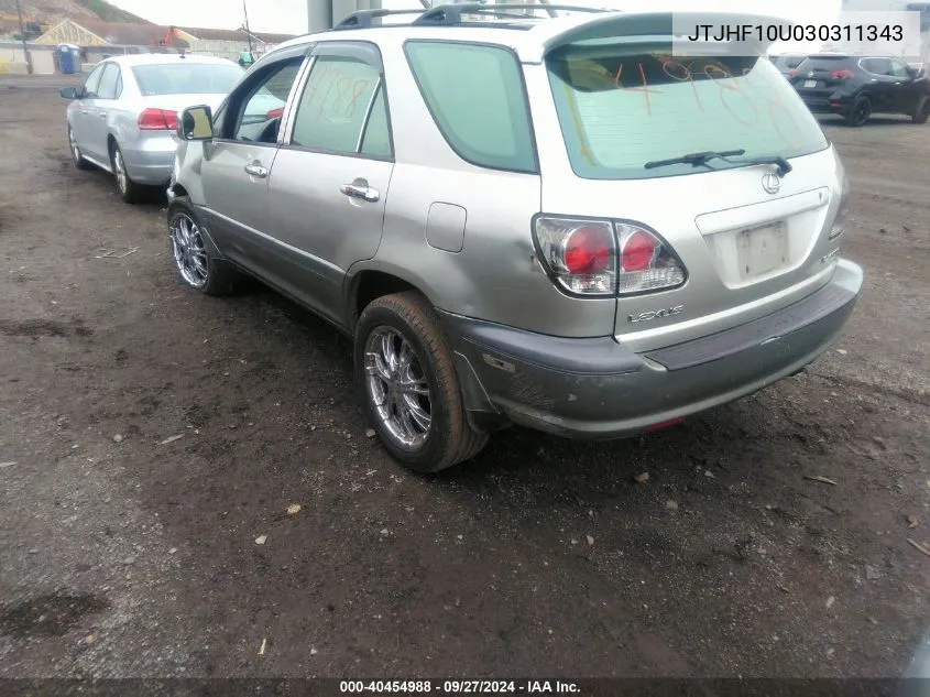 2003 Lexus Rx 300 VIN: JTJHF10U030311343 Lot: 40454988