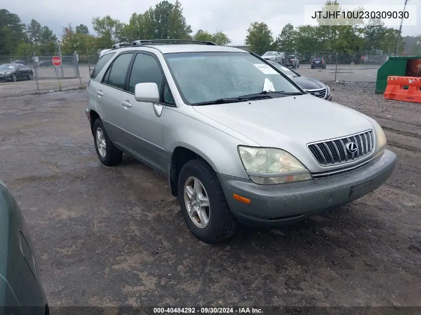 2003 Lexus Rx 300 VIN: JTJHF10U230309030 Lot: 40484292