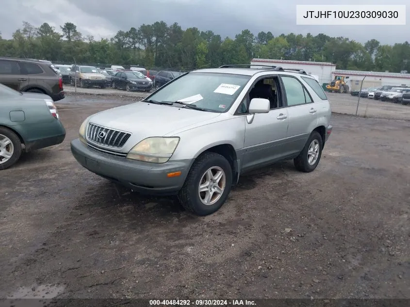 2003 Lexus Rx 300 VIN: JTJHF10U230309030 Lot: 40484292