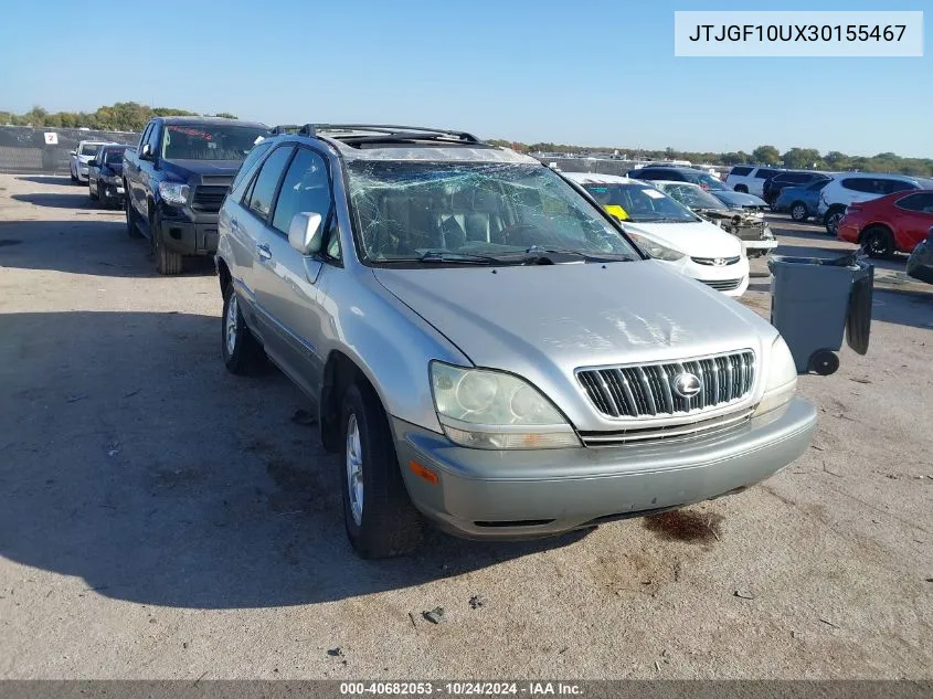 2003 Lexus Rx 300 VIN: JTJGF10UX30155467 Lot: 40682053