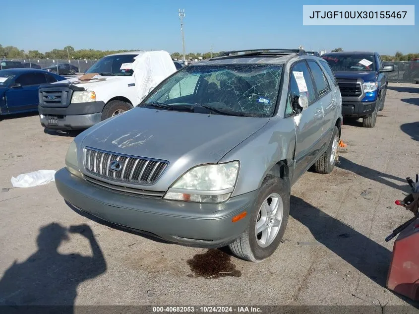 2003 Lexus Rx 300 VIN: JTJGF10UX30155467 Lot: 40682053