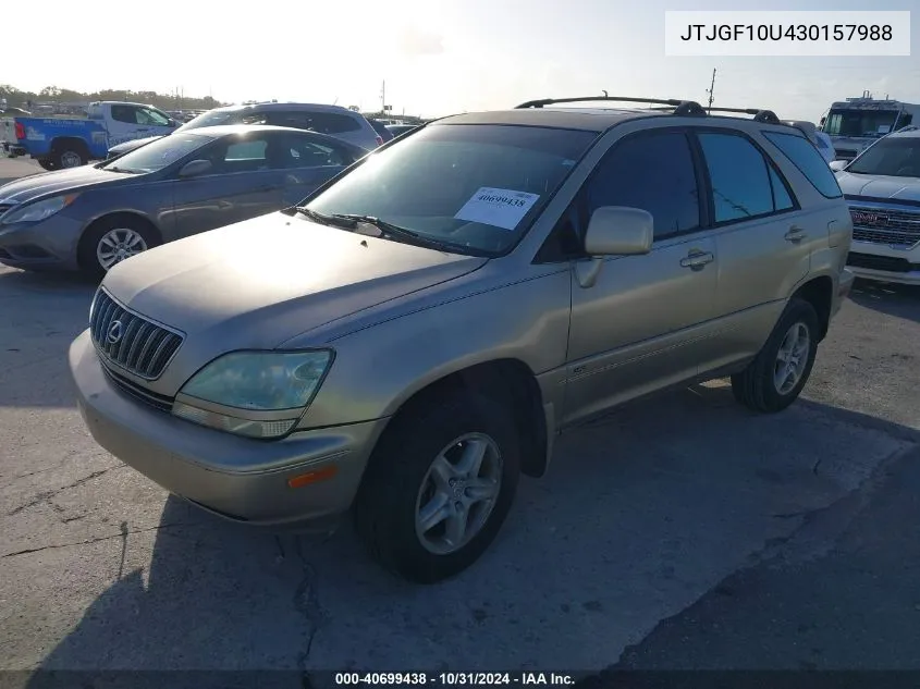 JTJGF10U430157988 2003 Lexus Rx 300