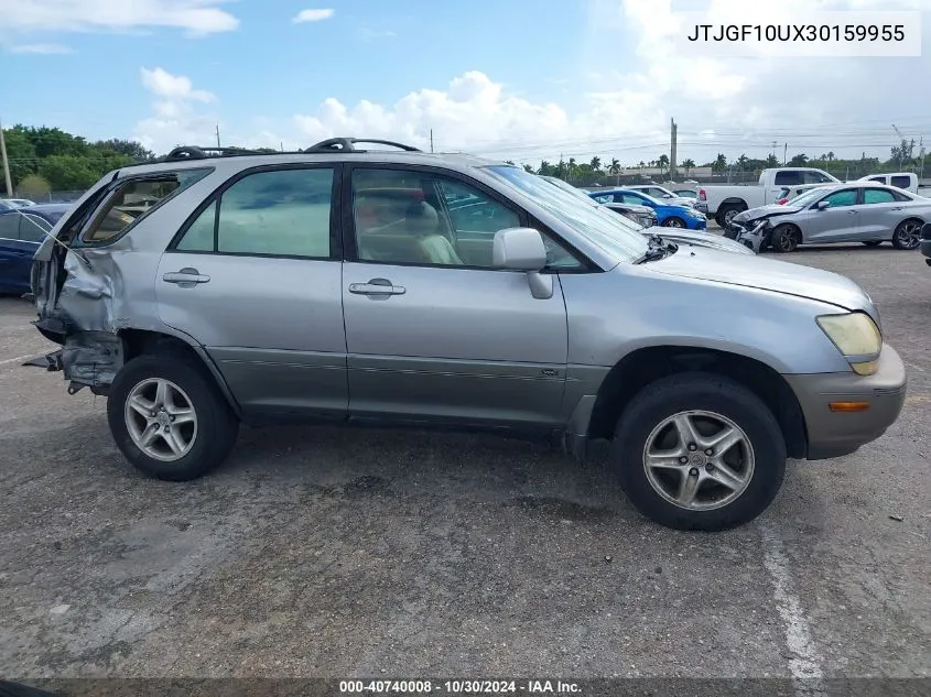 2003 Lexus Rx 300 VIN: JTJGF10UX30159955 Lot: 40740008