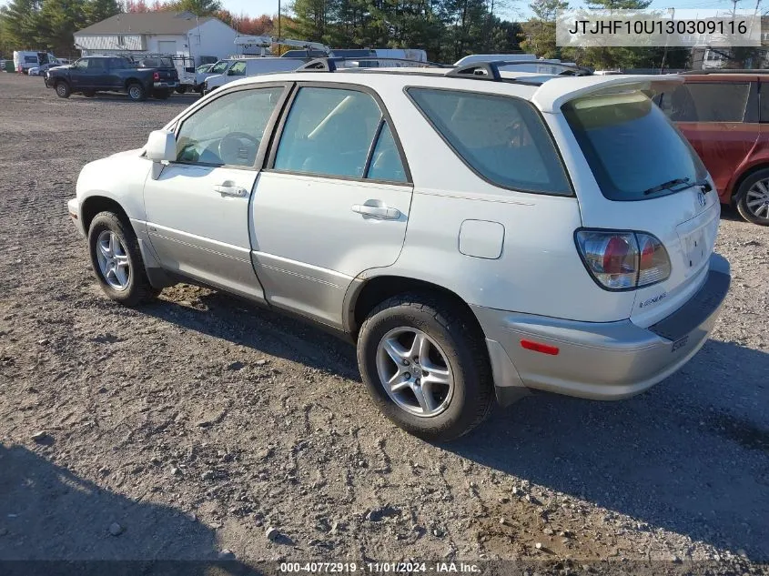 2003 Lexus Rx 300 VIN: JTJHF10U130309116 Lot: 40772919