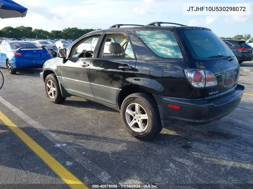 2003 Lexus Rx 300 VIN: JTJHF10U530298072 Lot: 40879056