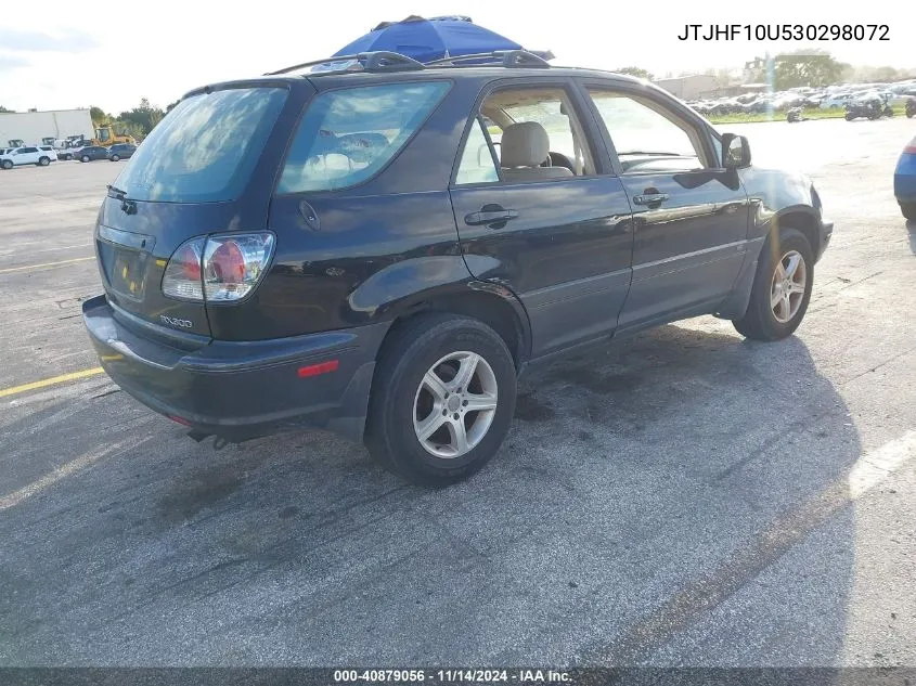 2003 Lexus Rx 300 VIN: JTJHF10U530298072 Lot: 40879056