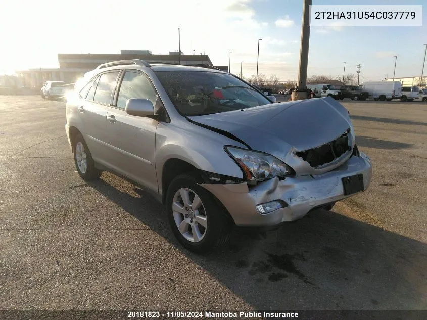 2004 Lexus Rx330 VIN: 2T2HA31U54C037779 Lot: 20181823