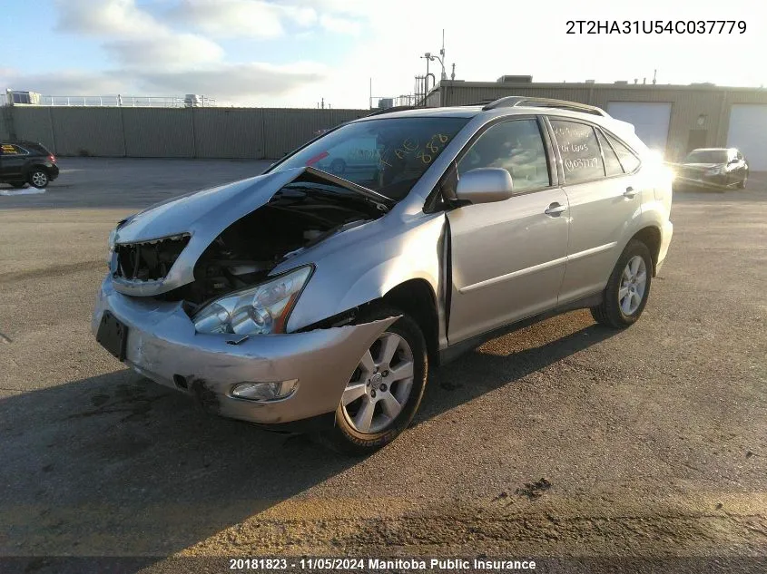 2004 Lexus Rx330 VIN: 2T2HA31U54C037779 Lot: 20181823