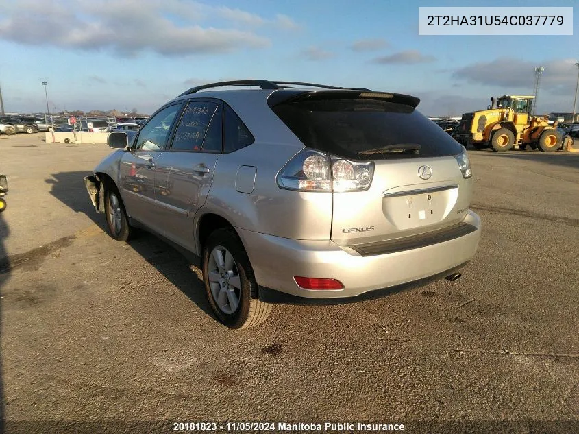 2004 Lexus Rx330 VIN: 2T2HA31U54C037779 Lot: 20181823