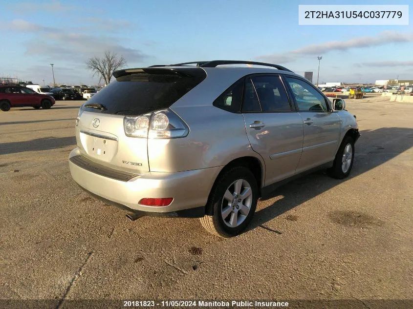 2004 Lexus Rx330 VIN: 2T2HA31U54C037779 Lot: 20181823