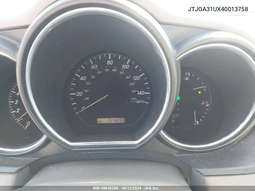 JTJGA31UX40013758 2004 Lexus Rx 330