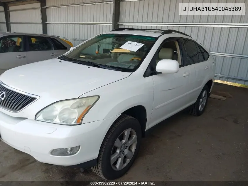 JTJHA31U540045389 2004 Lexus Rx 330