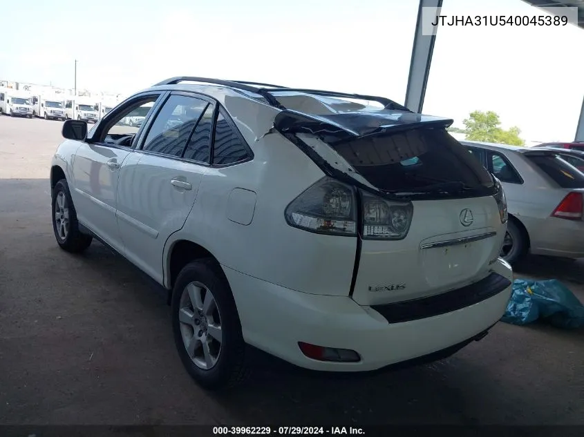 JTJHA31U540045389 2004 Lexus Rx 330