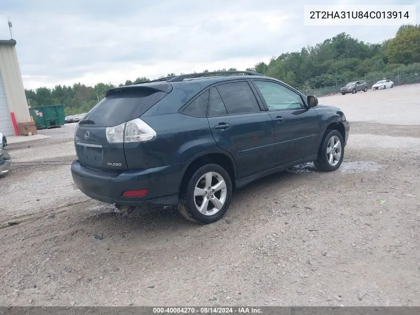 2004 Lexus Rx 330 VIN: 2T2HA31U84C013914 Lot: 40084270