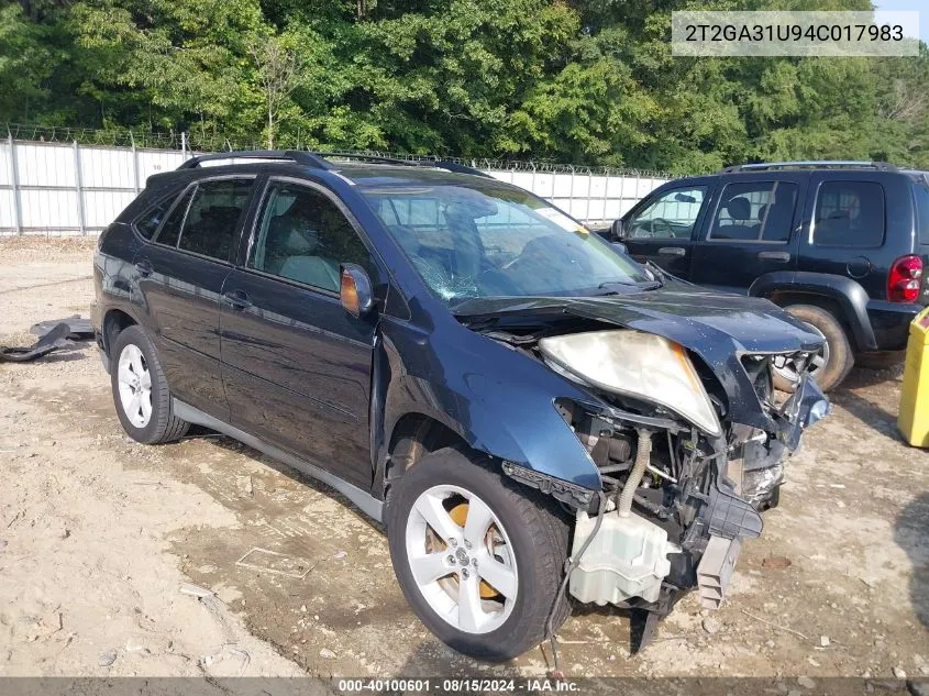 2004 Lexus Rx 330 VIN: 2T2GA31U94C017983 Lot: 40100601