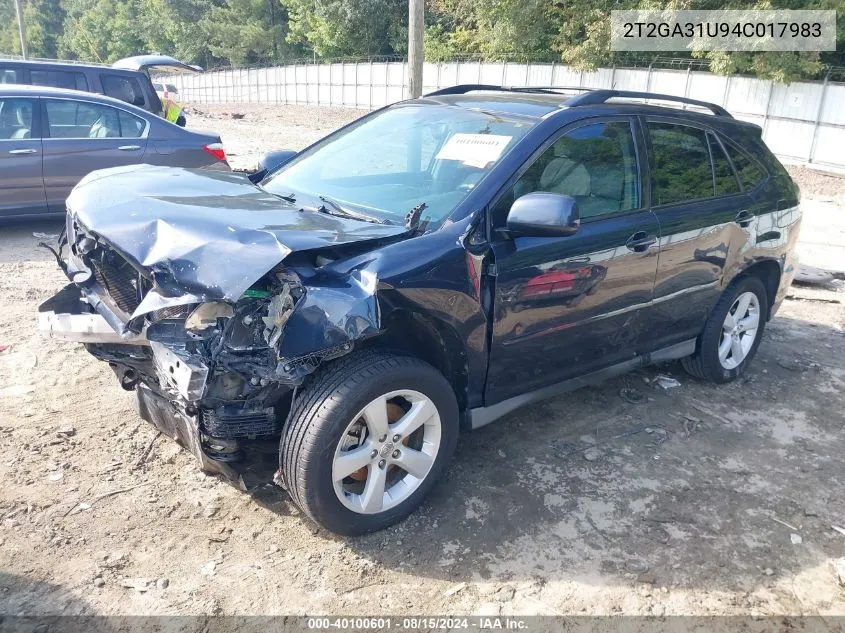 2004 Lexus Rx 330 VIN: 2T2GA31U94C017983 Lot: 40100601