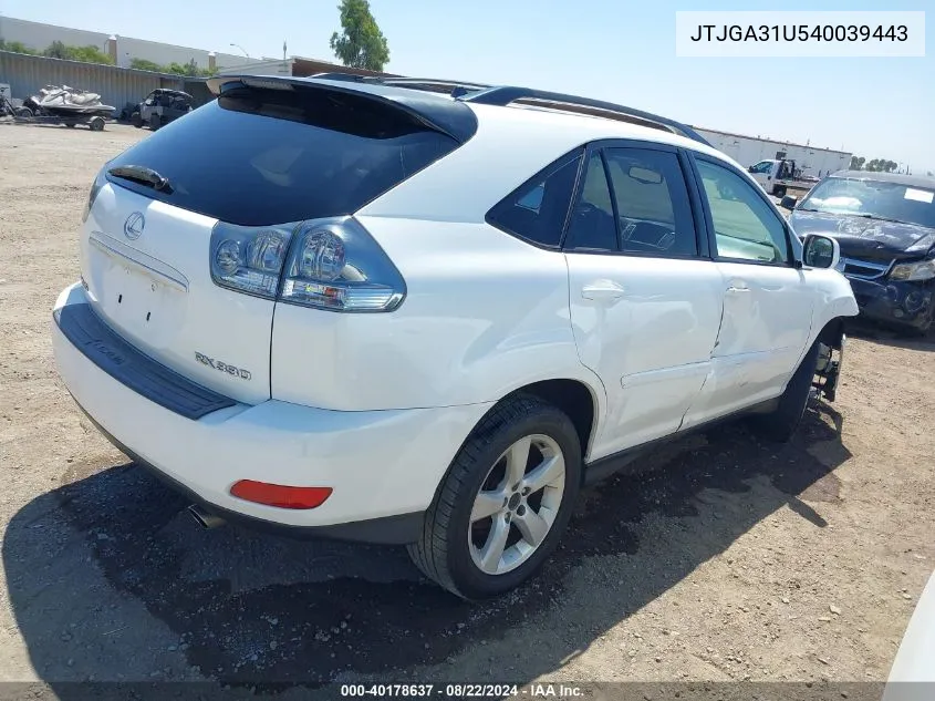 JTJGA31U540039443 2004 Lexus Rx 330