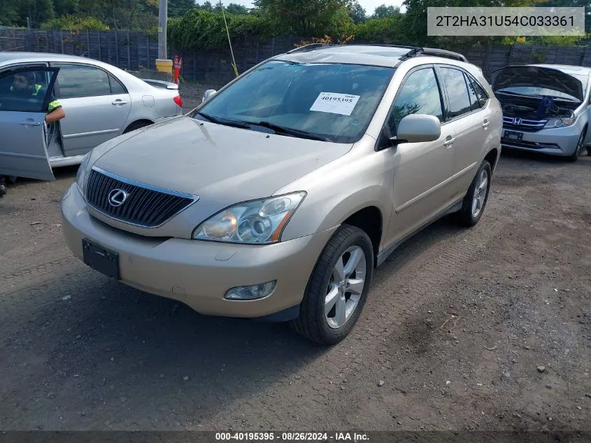 2004 Lexus Rx 330 VIN: 2T2HA31U54C033361 Lot: 40195395