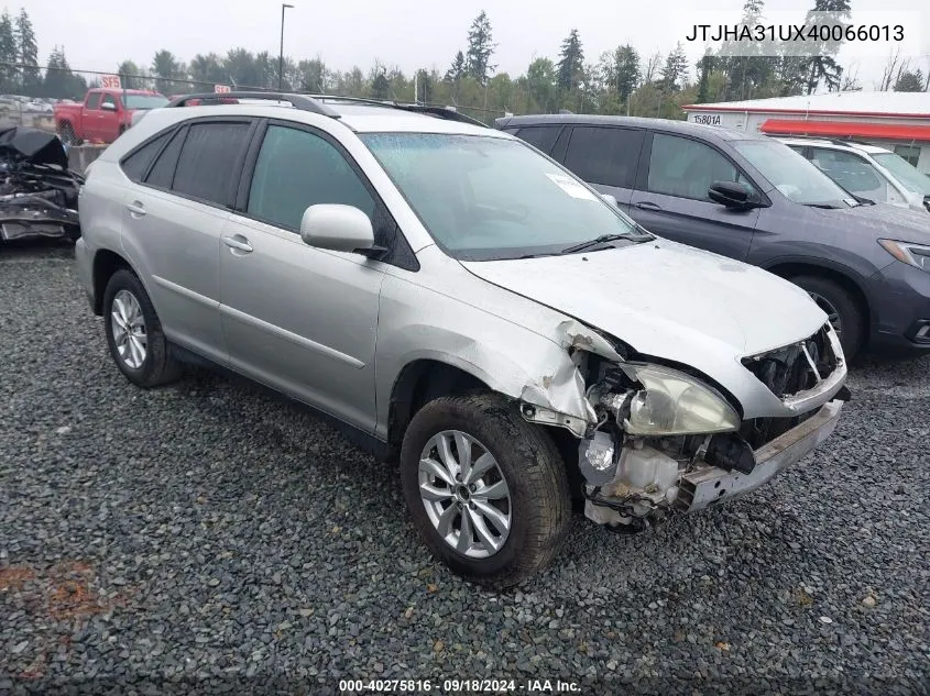 2004 Lexus Rx 330 VIN: JTJHA31UX40066013 Lot: 40275816