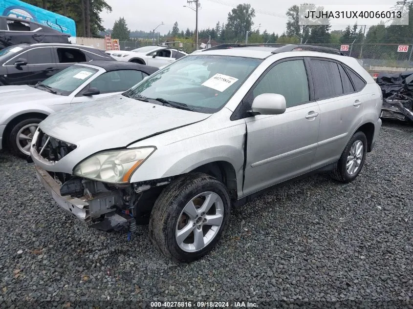 2004 Lexus Rx 330 VIN: JTJHA31UX40066013 Lot: 40275816