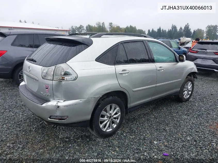 2004 Lexus Rx 330 VIN: JTJHA31UX40066013 Lot: 40275816