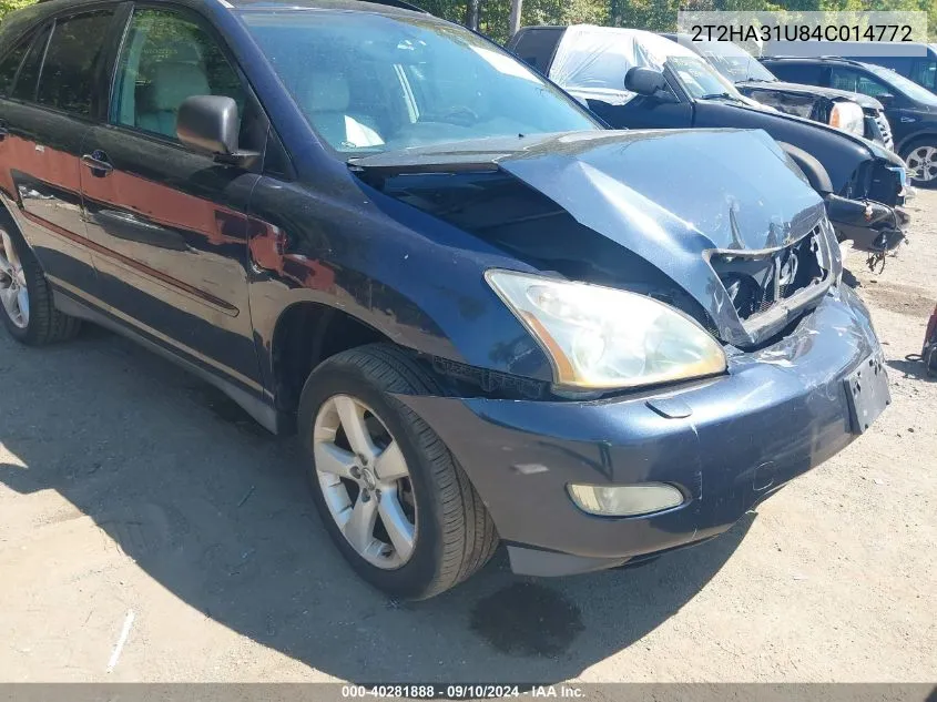 2004 Lexus Rx 330 VIN: 2T2HA31U84C014772 Lot: 40281888