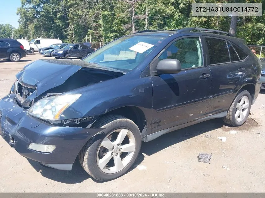 2004 Lexus Rx 330 VIN: 2T2HA31U84C014772 Lot: 40281888