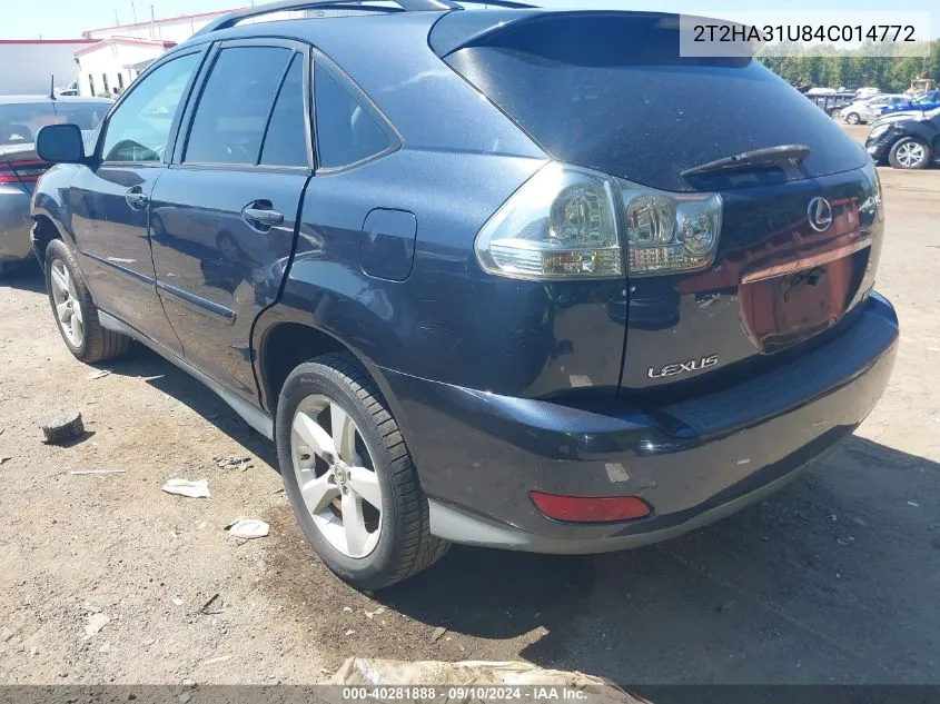 2004 Lexus Rx 330 VIN: 2T2HA31U84C014772 Lot: 40281888