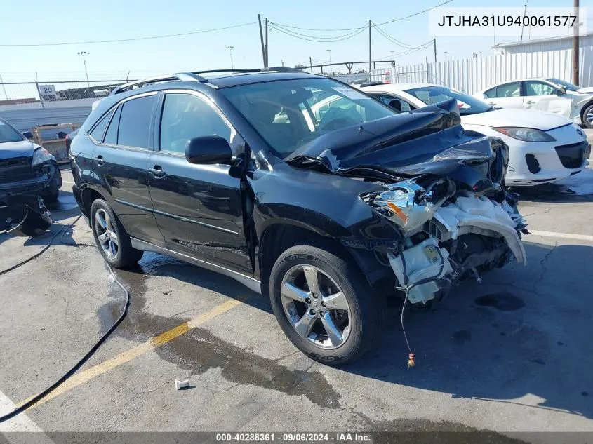 2004 Lexus Rx 330 VIN: JTJHA31U940061577 Lot: 40288361